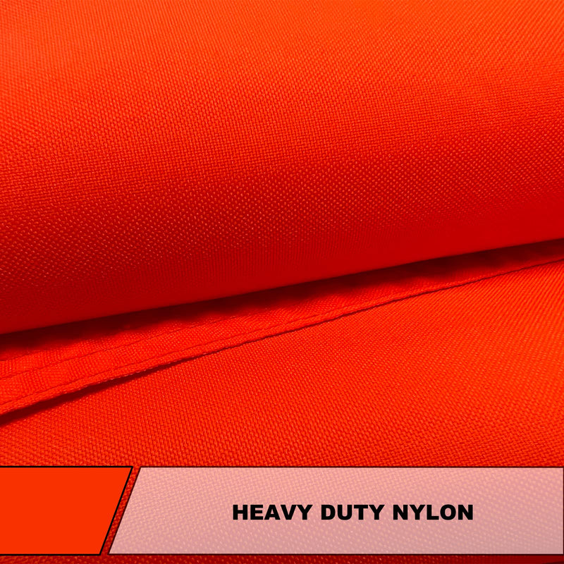 AZCOVER Orange Flag, 9x12 Safety Flags Heavy Duty Polyester ATV Flags with 2 Brass Grommets, High Visibility Orange Banner for Boat, Bicycle, Yacht, Whips, Car, Dune 9x12 Inch Orange Flag