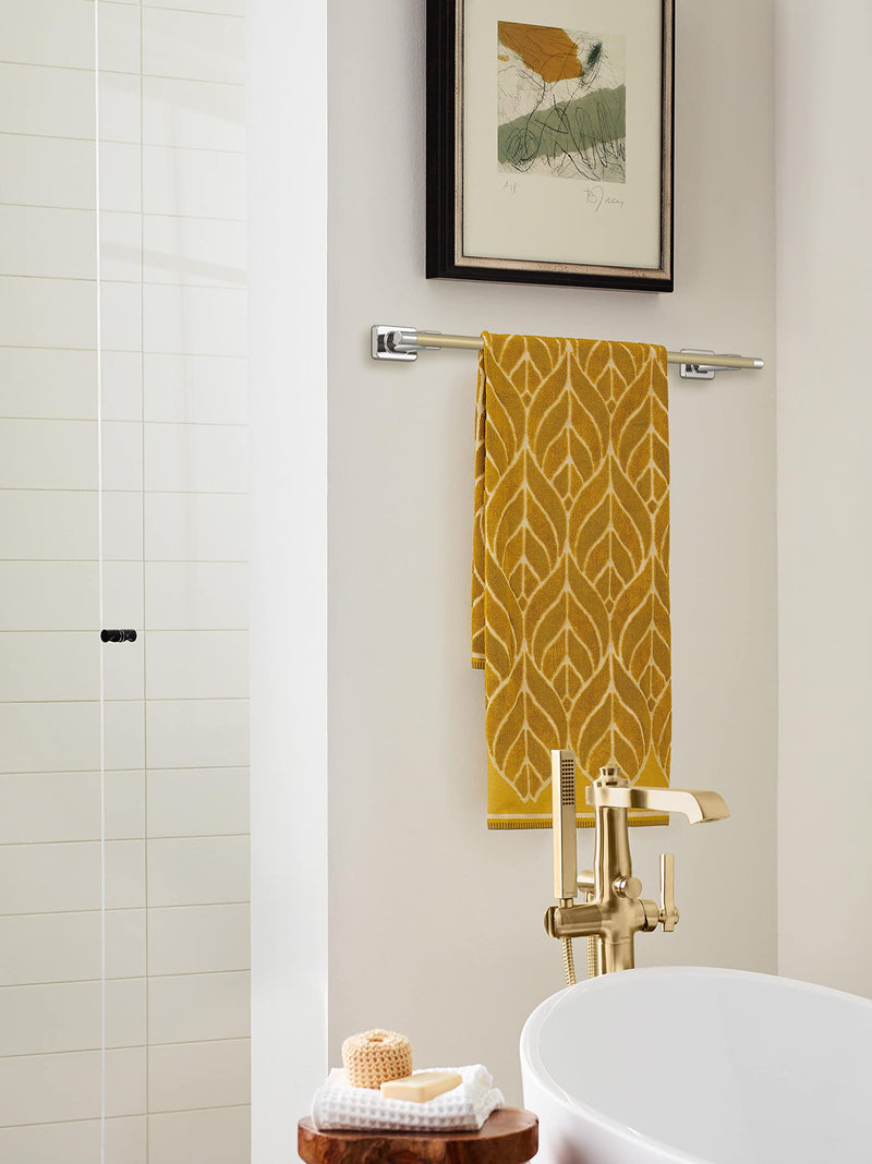 Amerock BH26615PNBBZ | Polished Nickel/Golden Champagne Towel Bar | 24 inch (610 mm) Center-to-Center Towel Rack | Esquire | Bathroom Towel Holder | Bathroom Hardware | Bath Accessories