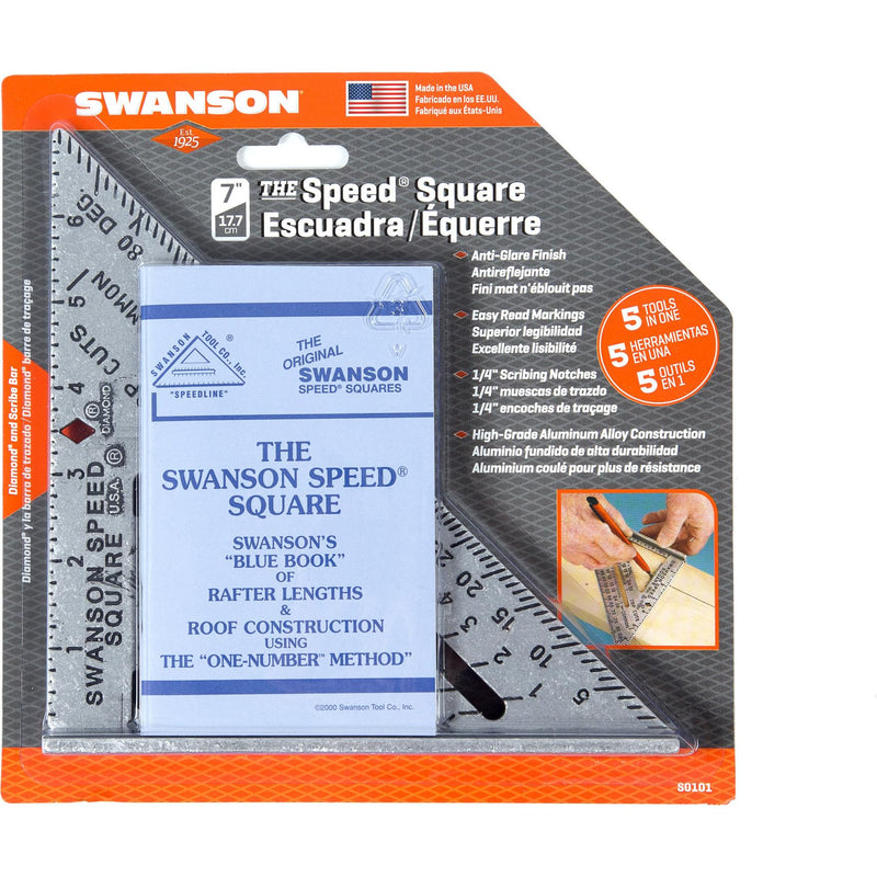 Swanson Tool Co S0101 7 Inch Speed Square, Blue, (Pack of 50) 7 inch (Pack of 50)