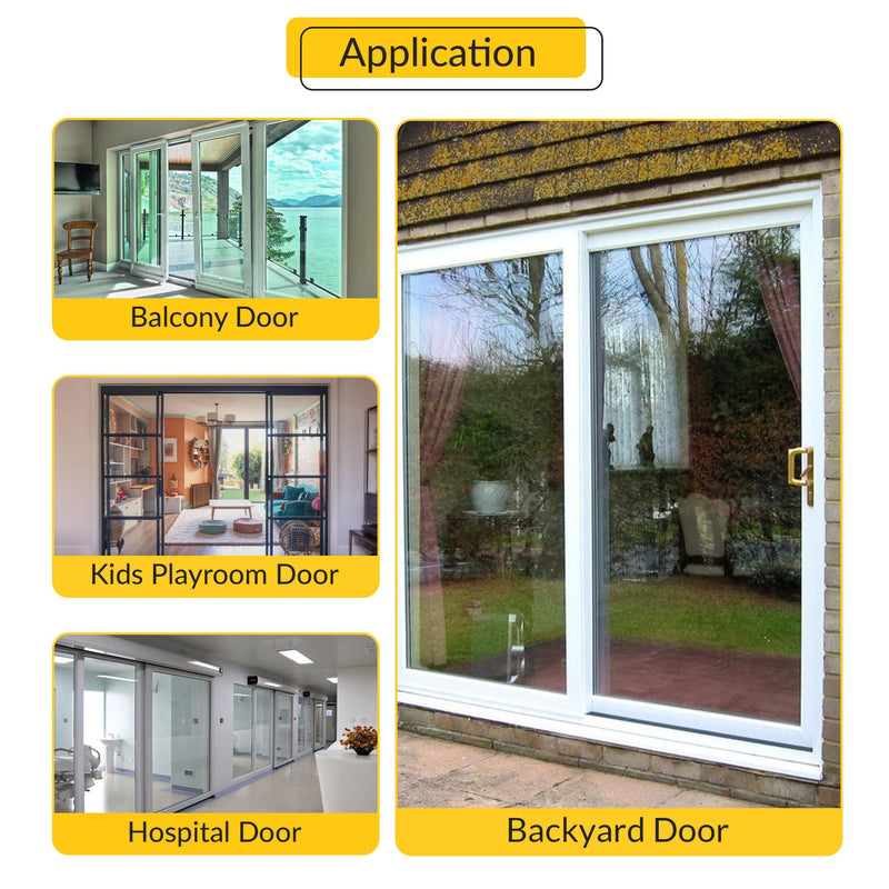 Brixwell Patio Door Roller Tandem with 1-1/4" Nylon Wheels, Gray Finish, 3-1/8" Length, 3/4" Width, 1-3/32" Height, Sliding Door Roller Assembly, Track System, and Handle Replacement