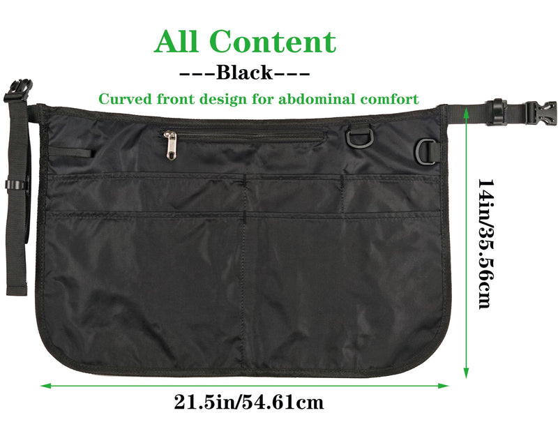 Cleaning Apron Caddy for Women with 6 Pockets, Professional Waterproof Cleaning Supplies for Housekeeping Black 1