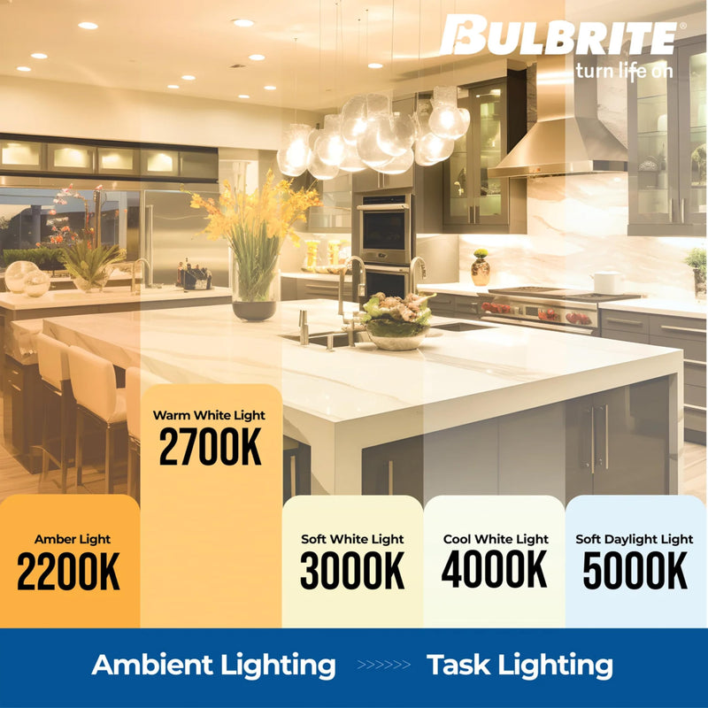 Bulbrite 776781 5W LED T9 5" Filament Bulb, E26 Base, Dimmable 2700K, Frost (2 Pack)