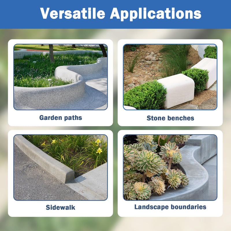 Concrete Curb Trowel Edger, Concrete Curb Machine, Landscape Curb Trowel with Putty Knife(Wave) Wave