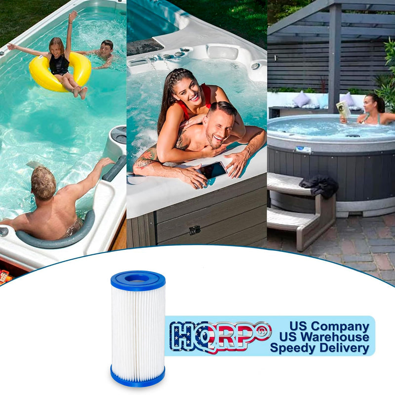HQRP 5" x 2.5" Cold Plunge Water Filter Cartridge 20 Micron, Universal Fit Replacement for Ice Bath, Ice Pod, Plunge Tub, Spa, Pool, Pleated Sediment Filter, High Flow, 4-Pack