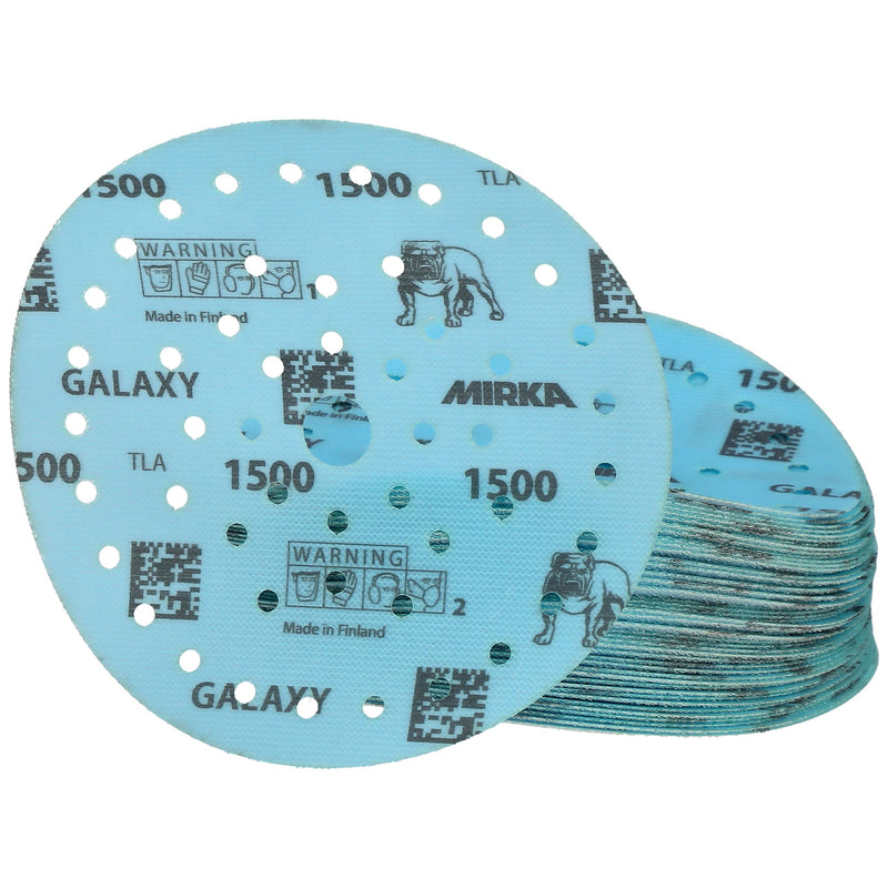 Mirka Galaxy Multifit Sandpaper 6 inch Grit 1500 50 Discs Pack
