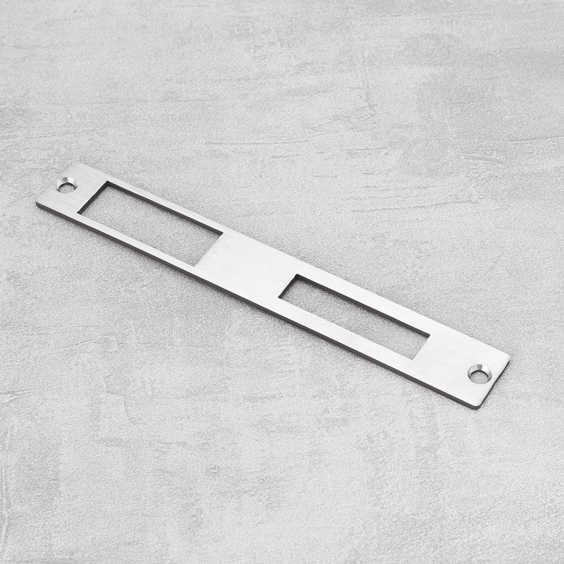 1Pc Door Flat Strike Plate Stainless Steel Plate 172mm x 23.7mm for Door Handle Deadbolt Security Striker Plates Exterior Interior Door Electric Door Opener Silver(Fully Enclosed) Fully Enclosed, 172mm x 23.7mm