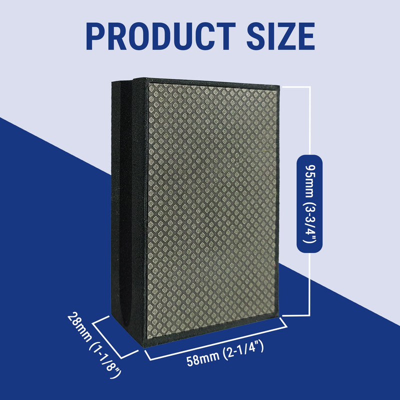 Diamond Hand Polishing Pad Diamond Sanding Block Foam Backed Diamond Sponge Sanding Pads for Wet or Dry Grinding polishing for Granite Marble Stone Tile Glass Ceramic (4, 120# Square) 4