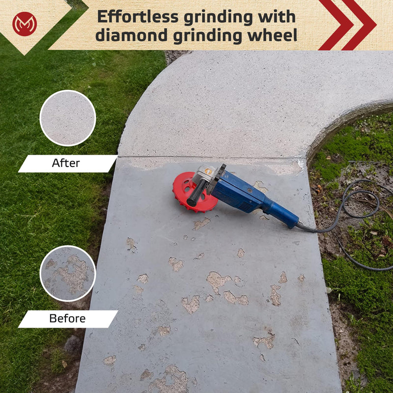 Diamond Grinding Wheel 4 1/2 inch for Angle Grinder, Concrete Grinding Wheel 18 Segments, Cup Grinding Wheel, Turbo Row Diamond Cup Wheel for Grinding Concrete, Cement, Masonry - Medium Bond