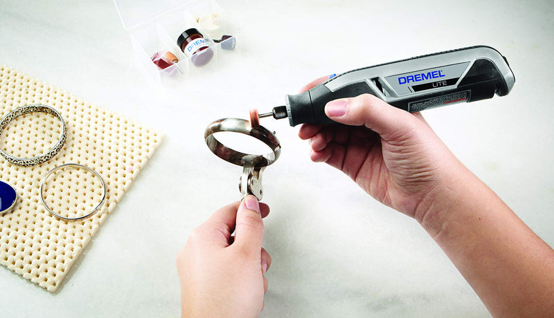 Dremel 709-02 110-Piece All-Purpose Rotary Tool Accessory Kit- Includes a Carving Bit, Sanding Drums, Grinding Stones, Cutting Discs, and a Storage Case, Gray 110-Pieces