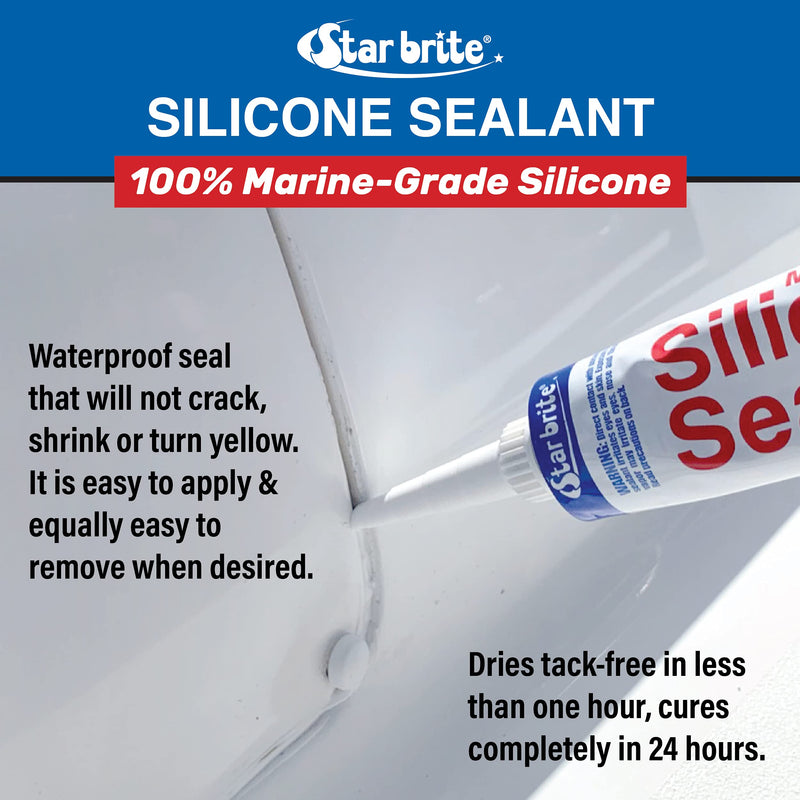 STAR BRITE Silicone Sealant Clear 2.8 OZ. (082102P)