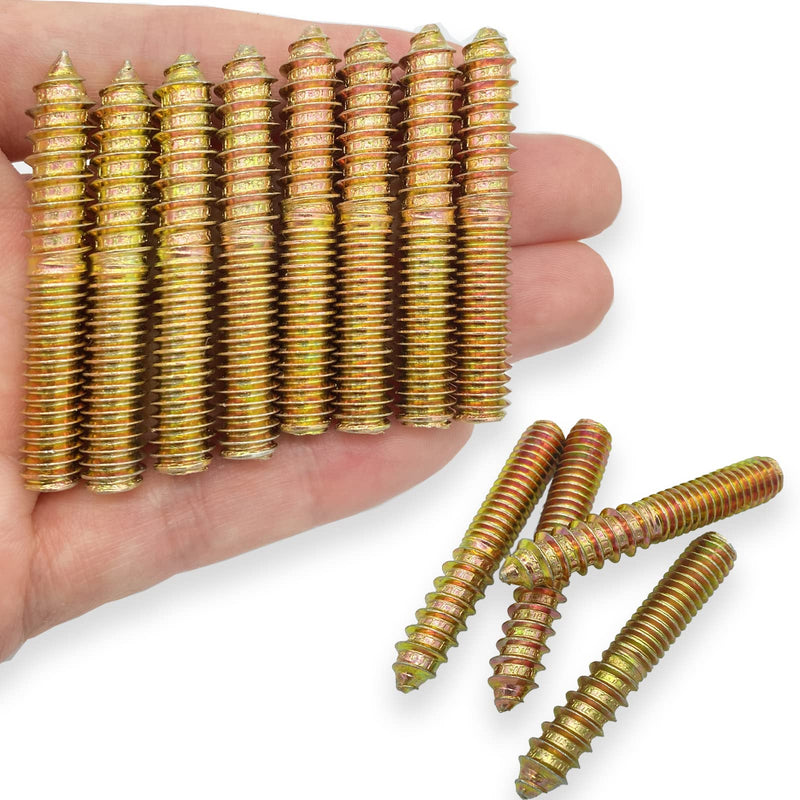 12 Pack 5/16-18 x 2 Inch Hanger Bolts 5/16-18" Double Headed Bolts 5/16 Wood Dowel Screw Self-Tapping Screw Hanger Bolts for Furniture Screws Double Screw Threaded Rods Bolt 50mm Length 5/16-18"x2"-12PCS