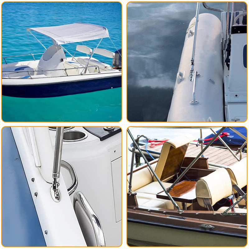 ORLANG 2Pack Boat Bimini Top Swivel Hinge, 316 Stainless Steel Deck Side Mount Quick Release Hinge, 360 Degree Rotation Marine Bimini Top Hardware with Screws for Boat Yacht,Pontoon Boat