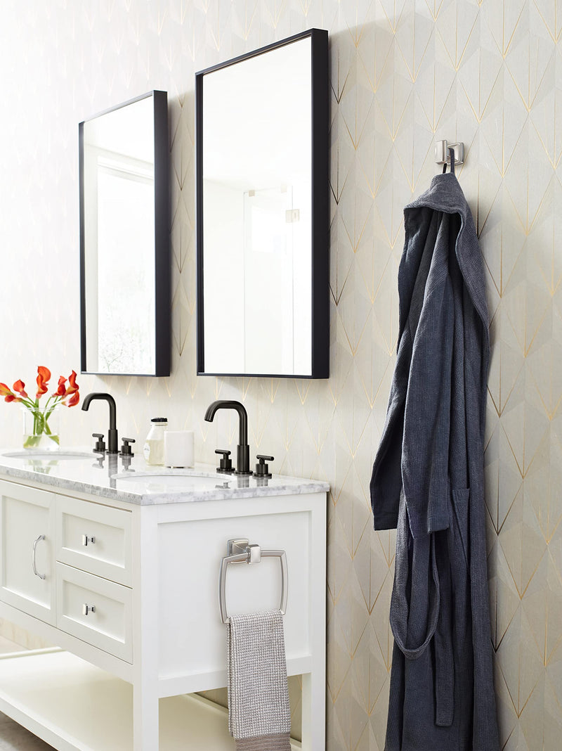 Amerock BH3603026 | Chrome Single Robe Hook | 2-5/16 inch (59 mm) Length Towel Holder | Revitalize | Towel Hook for Bathroom | Bathroom Hardware | Bath Accessories
