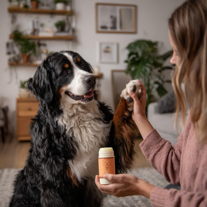 Purrfect Paws Roll-On Pet Paw Balm for Dogs & Cats — Coconut Oil & Shea Butter for Dry, Sensitive Skin — Cruelty-Free Formula — Sweet Honey Almond Scent – Made in USA