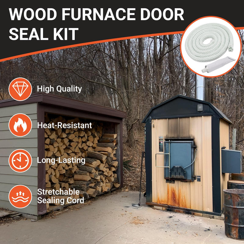 GJK Wood Furnace Door Seal Kit Compatible with Central Boiler 5036 Parts