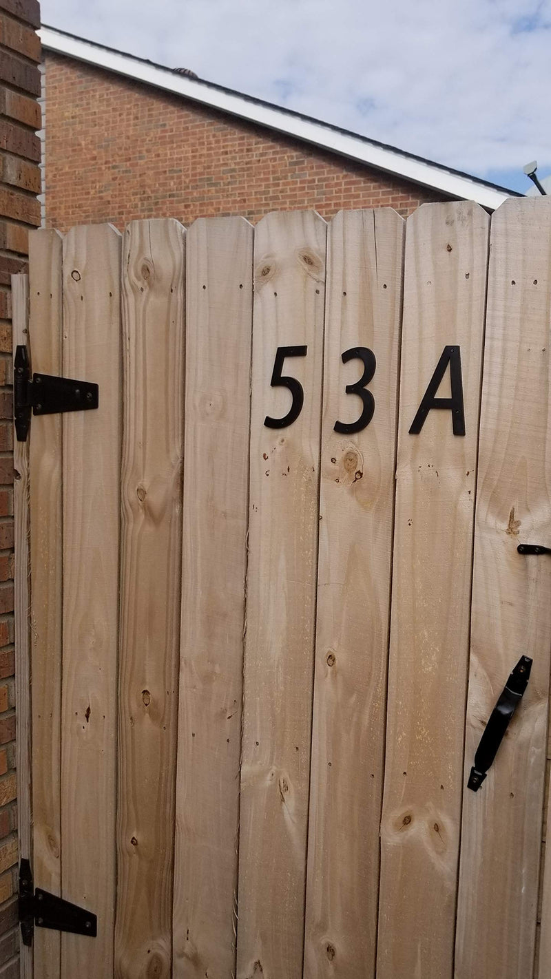 6 Inch House Home Address Street Numbers for Outdoor Indoor Exterior Building Apartment Yard Black Plastic, UV Resistant Number 0-9 Letter A-G (9) 9