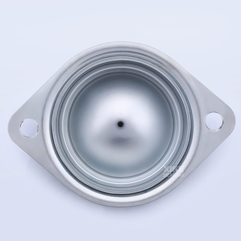 XiKe 4 PCS 1/2" Roller Ball Transfer Bearings, 360º Rotation Universal Ball Casters, 18Lbs Carbon Steel Round Ball Transfer Unit for Conveyor, Roller Stand, Transmission System, Furniture 18 pounds load ＆ 1/2" ball diameter