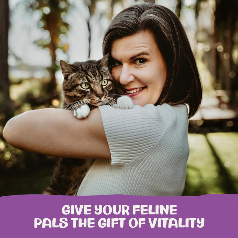 MycoCat Vitality - 20-in-1 Mushroom Extract & Adaptogen Tincture - Liver Support for Cats with Shiitake Mushrooms, Turkey Tail, Chaga, Maitake & Reishi for Felines with Debilitating Conditions