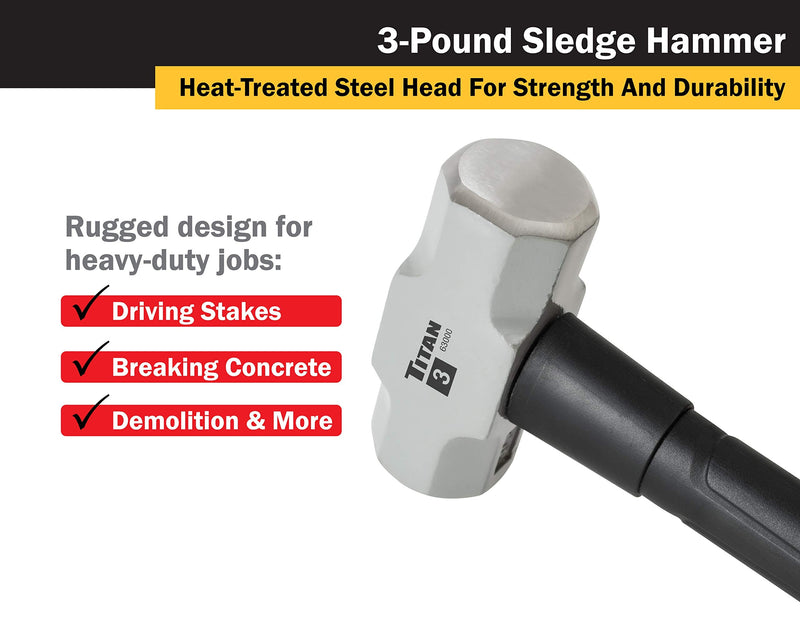 Titan 63000 3lb x 16in Sledgehammer 3lb Sledge