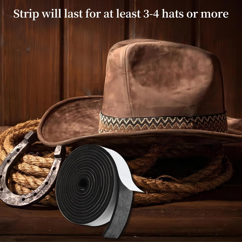 Hat Tape Roll 80" Hats Size Reducer Insert Foam Filler Cap Sizing Tape Self Adhesive for Hard Hat, Cowboy, Fedora, Baseball Caps, Pana, Straw, Western
