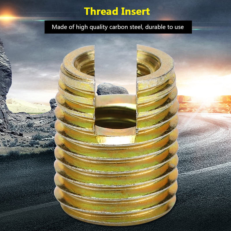 Self Tapping Thread Inserts - Thread Adapter, 20Pcs 302 Carbon Steel Thread Inserts Kit, Vibration Resistant & Easy Install, Brass Self-Tapping for Wide Industrial Applications