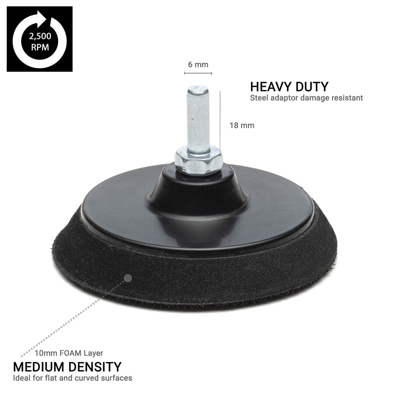 GLASS POLISH DIY Glass Polishing Bundle for Drill - Set of 1.76 oz Cerium Oxide, 3" Felt Polishing Pads and 3" Backing Pad with Drill Attachment