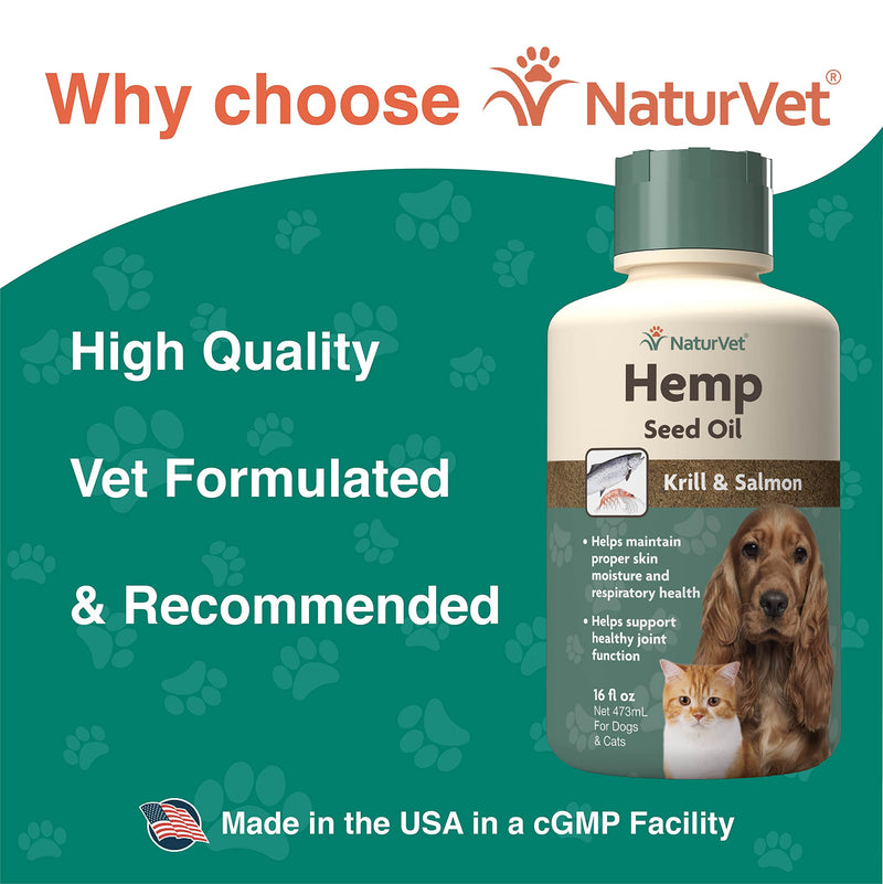 NaturVet Aller-911 Advanced Allergy Aid for Dogs, Cats - 70 Soft Chews Hemp Seed Oil Krill and Salmon, 16 oz. Liquid, Made in The USA with Globally Sourced Ingredients