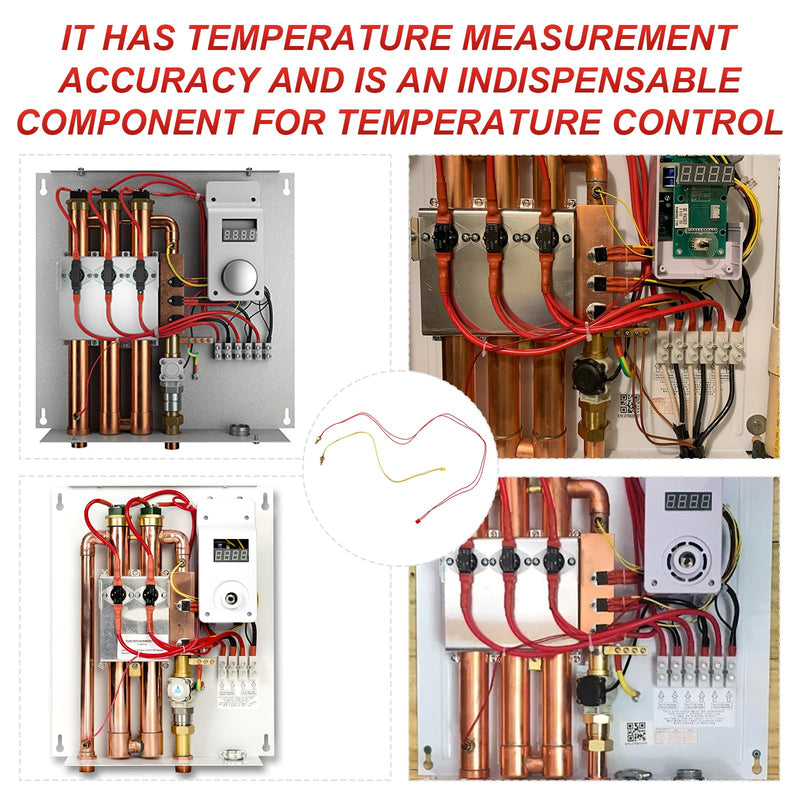 THRM QC XLRG Thermistor with Inlet/Outlet Wires for EcoSmart Tankless Electric Water Heaters,Compatible with 18kw,24kw and 27kw models