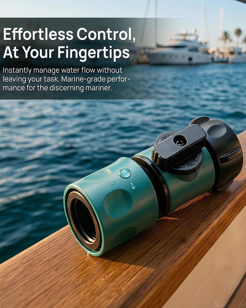 Boat Quick Connect Flush Kit Accessory Compatible with Sea-Doo, Kawasaki, Yamaha 4-Stroke Outboards, Universal Outboard hose quick connect flush adapter with Easy to use & no leak & With check valve