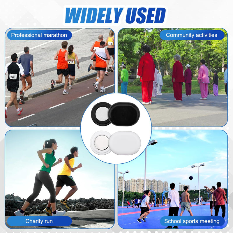 10 Pairs Race Bib Magnets, Magnetic Running Race Buckle Clips Runners Bib Holders Magnets Fasteners Number Pins for Marathon Triathlon Run Cycling Accessories