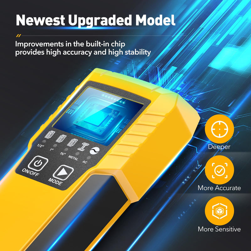 Stud Finder Wall Scanner Detector - 5 in 1 Electronic Wall Wood Metal Stud Locator Edge Center Sensor Beam for Live AC Wire Pipe Metal Lumber Joist Drywall Framing Detection Black