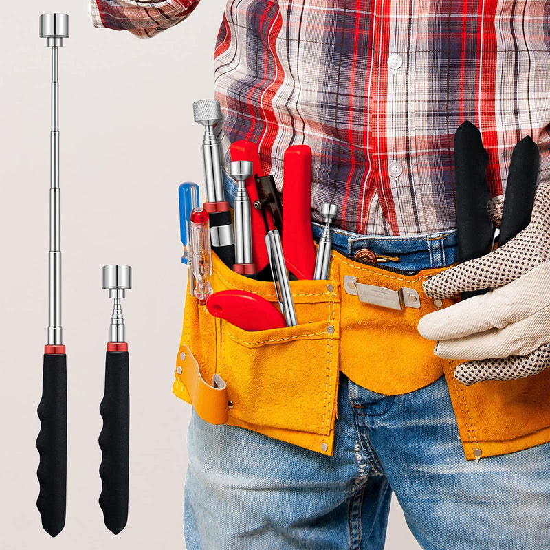 Frienda 6 Pieces Telescoping Magnet Tools, Extendable Telescopic Magnetic Pick up Tools Viewable Extendable Magnet Stick for Father's Day Birthday 1.5, 3, 5, 10, 15, 20 lb
