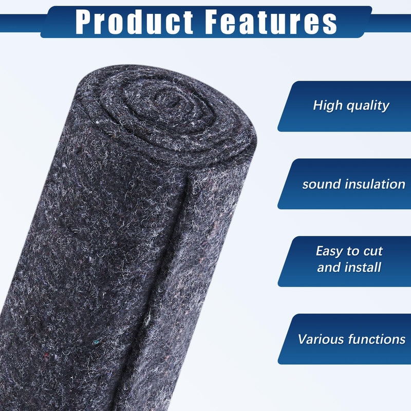 Frienda 2 Pcs Dishwasher Insulation Blanket Cotton Insulation Blanket Sound Roll for Wall, Pipe, Dishwasher(Grey,16 x 48 x 0.2 Inches) Gray 16 x 48 x 0.2 Inches