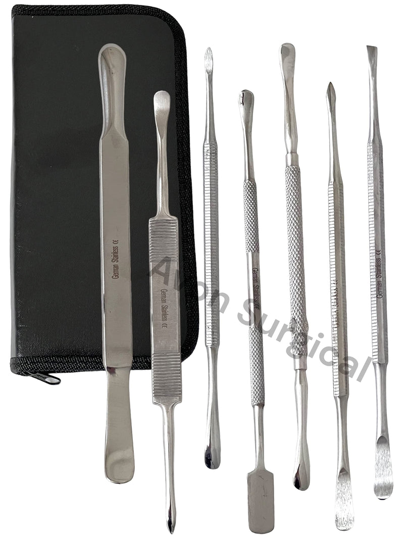 Periosteal Dental Elevator Set of 7 Pieces Sorted German Stainless CE - Implant Dental Tools - Tooth Extraction - Artlab