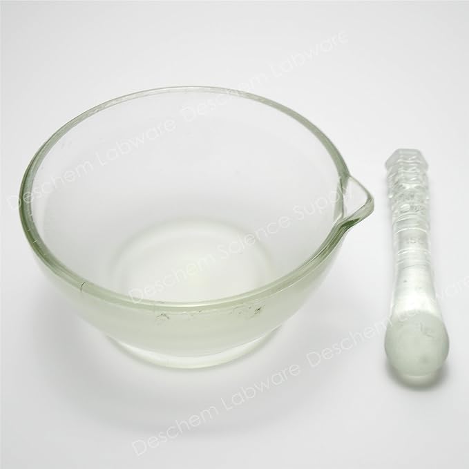 Deschem YB-150 mm Borosilicate Glass Mortar with Stick - NewNest Australia