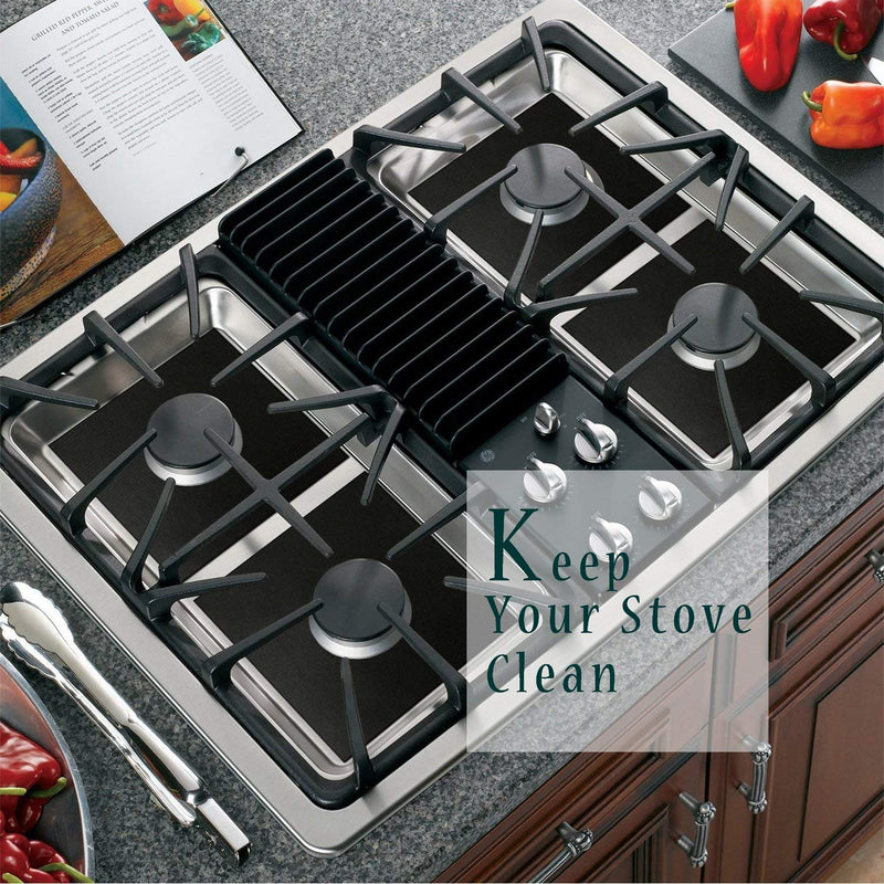 Forlivese Reusable Gas Stove Burner Covers -10 Pack Non-Stick Stovetop Burner Liners Gas Range Protectors Size 10.6x 10.6 Inch Cuttable Dishwasher Safe Easy to Clean 10 Pack