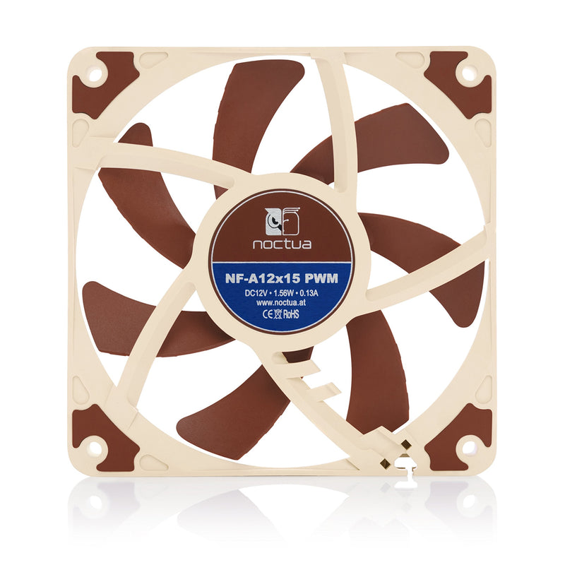Noctua NF-A12x15 PWM, Premium Quiet Slim Fan, 4-Pin (120x15mm, Brown) 120x120x15 mm
