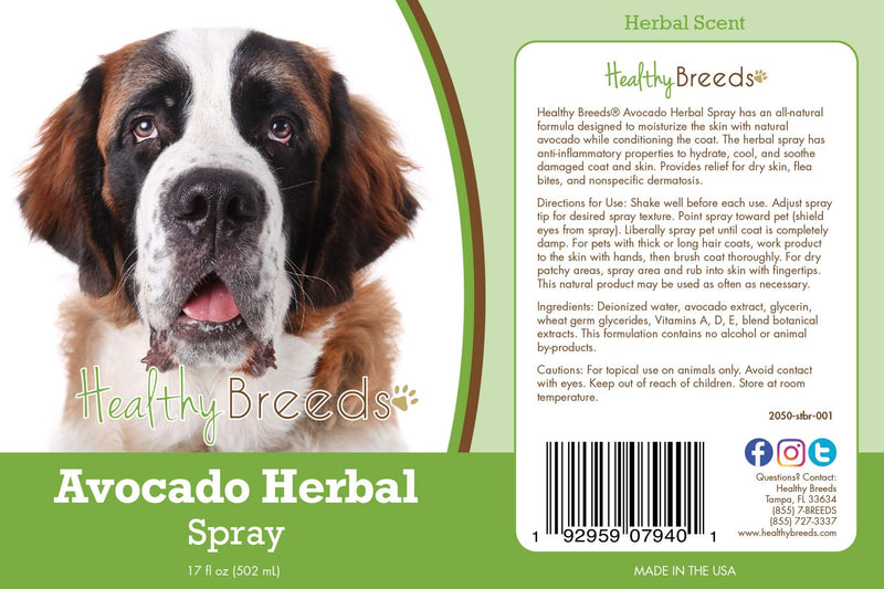 Healthy Breeds Saint Bernard Avocado Herbal Spray 17 oz