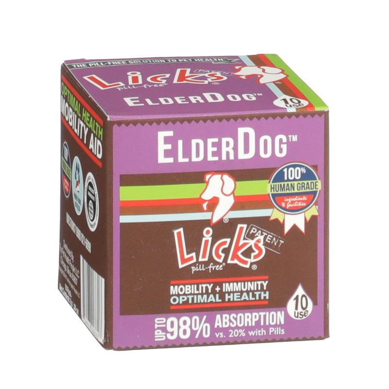 Licks Senior Pet Health - Mobility, Digestion & Immune Support for Dogs - Omega 3 Fish Oil, CoQ10, L-Carnitine & Green Lipped Mussel - Pill-Free Gel Packets - Chicken Flavor - 10 Packets 10 use Roasted Chicken