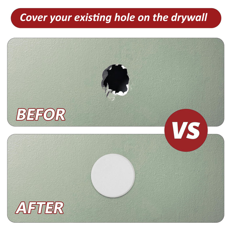 Wideskall® White Round Door Knob Wall Shield Self Adhesive Protector (3" inch Standard Size, 10.00, Count) 3" inch Standard Size