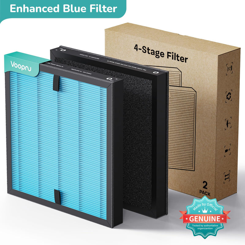 VOOPNU Genuine Replacement 4-in-1 Filters for DH-JH023 Air Purifier, 2-Pack DH-JH023 Genuine Replacement Filter
