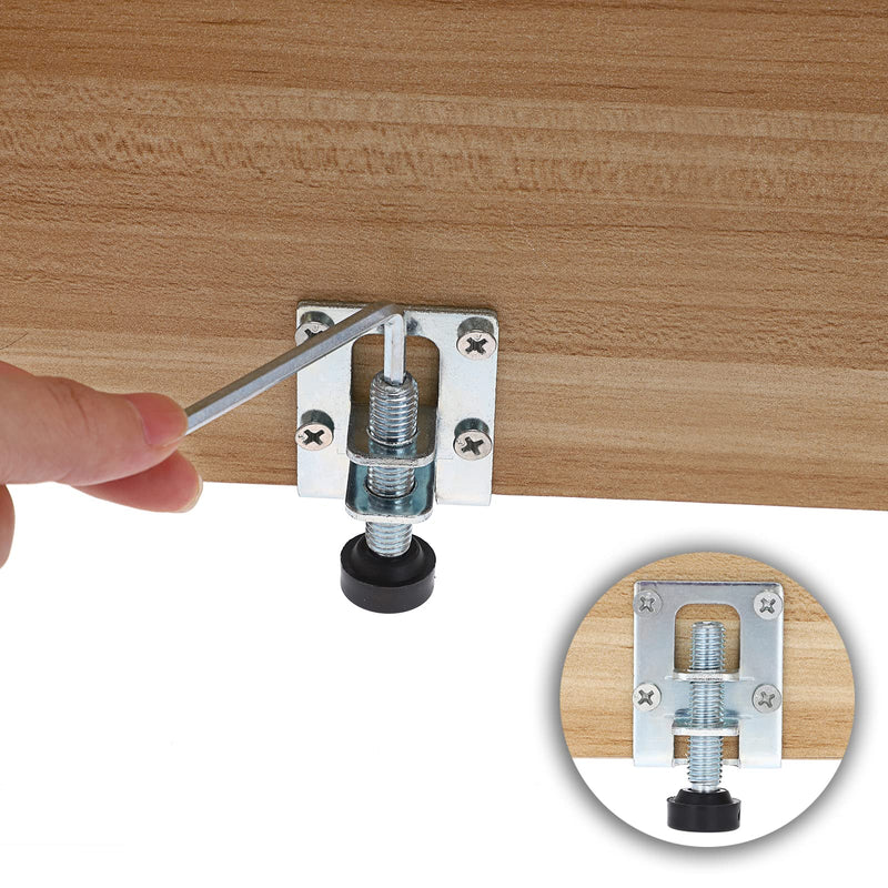 OwnMy 4 Packs Heavy Duty Adjustable Furniture Leveling Feets L Shaped Furniture Leveler Legs, Furniture Mounting Brackets Metal Furniture Leveling Load Table Leg for Workbench Cabinet Wardrobe, 2.2" 2.2"H