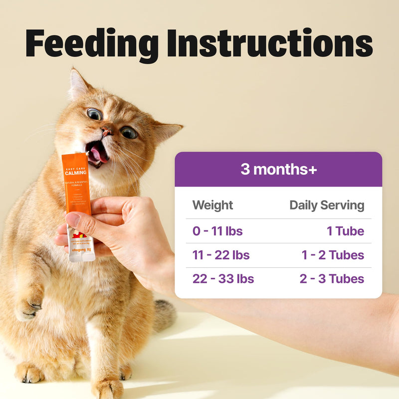 Cat Calming Supplement – Lickable for Stress & Anxiety Relief, Helps Promote Relaxation with L-Theanine, Tryptophan & Valerian Root – for Separation Anxiety & Travel, Tuna Flavor, 30 Tubes
