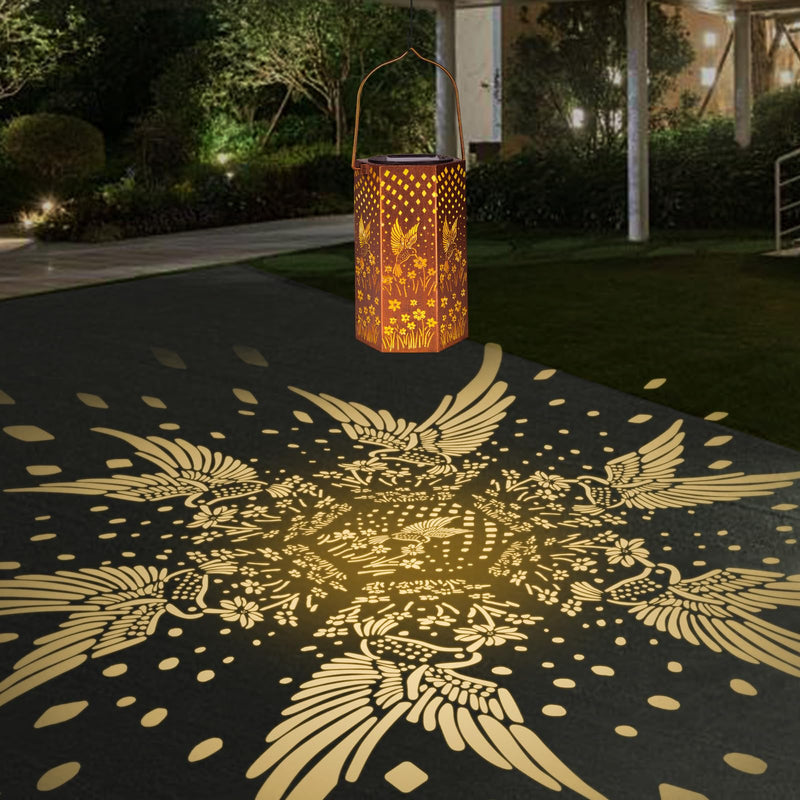 Hummingbird Solar Lanterns Outdoor Waterproof - Birthday Gifts for Women, Men, Mom, Mothers Day Gifts, Solar Lights Outdoor Hanging Garden Decor for Outside, Patio, Outdoor, Yard, Lawn, Balcony Hummingbird 1PC