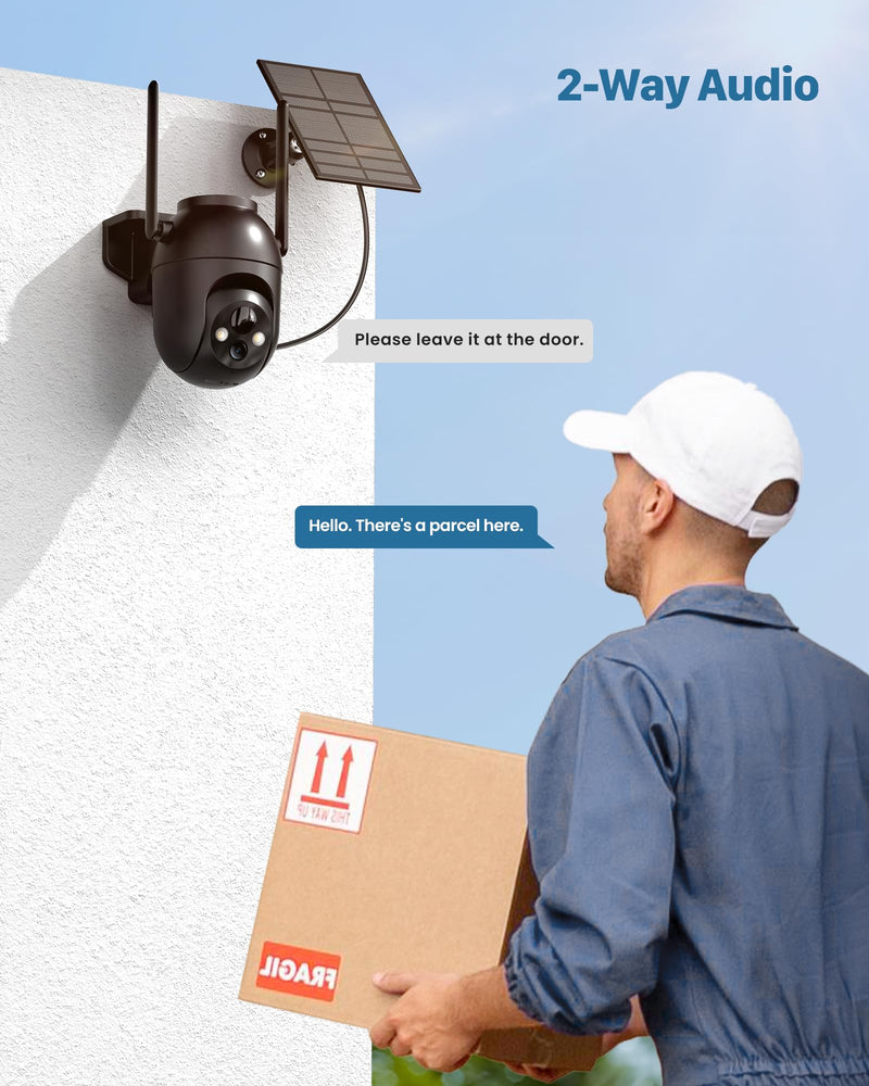 Security Cameras Wireless Outdoor Solar: 2K WiFi Camera for Home Security System - Battery Powered Cam IP66 Waterproof Motion Sensor - Camaras de Seguridad para Casa Inalambricas 1-camera