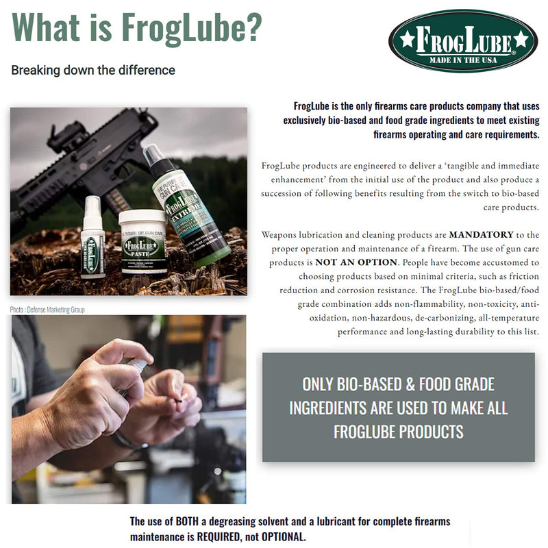 Froglube CLP 4 Oz. Tub of Paste Gun Cleaner Lubricant Protectant