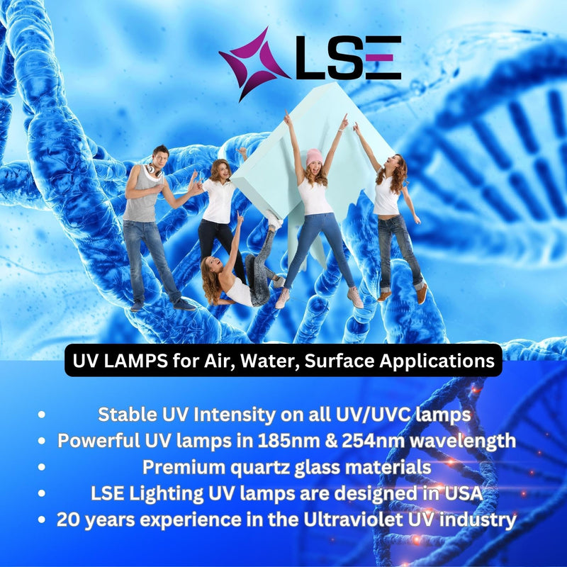 LSE Lighting 2-Pack TUVL-215 15 Inch UVC Replacement Bulb 17W – Compatible with TUVL-200-E Fresh Air UV Aire Blue-Tube, AHU Series 1, APCO MAG 15 – 254nm Quartz | Designed in USA