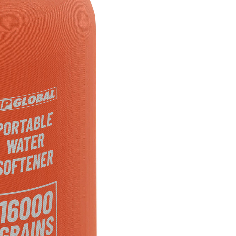 RV Water Softener Portable - 16,000 Grain, 3/4" GHT Fittings, Convenient Water Softener for RVs, Trailers, Boats, Mobile Car Washing, Pressure Washing Cover Orange Neoprene Cover