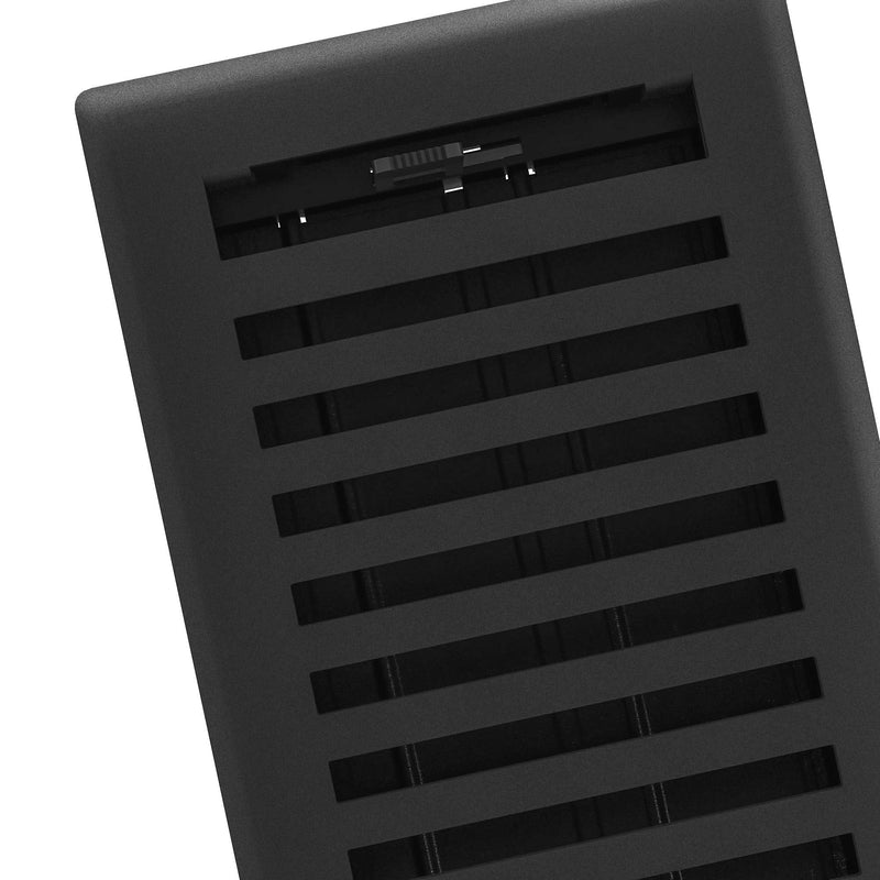 Imperial RG3439 Montezuma Decorative Floor Register, 4 x 10-Inch, Black Iron, 5 Count 5-Pack
