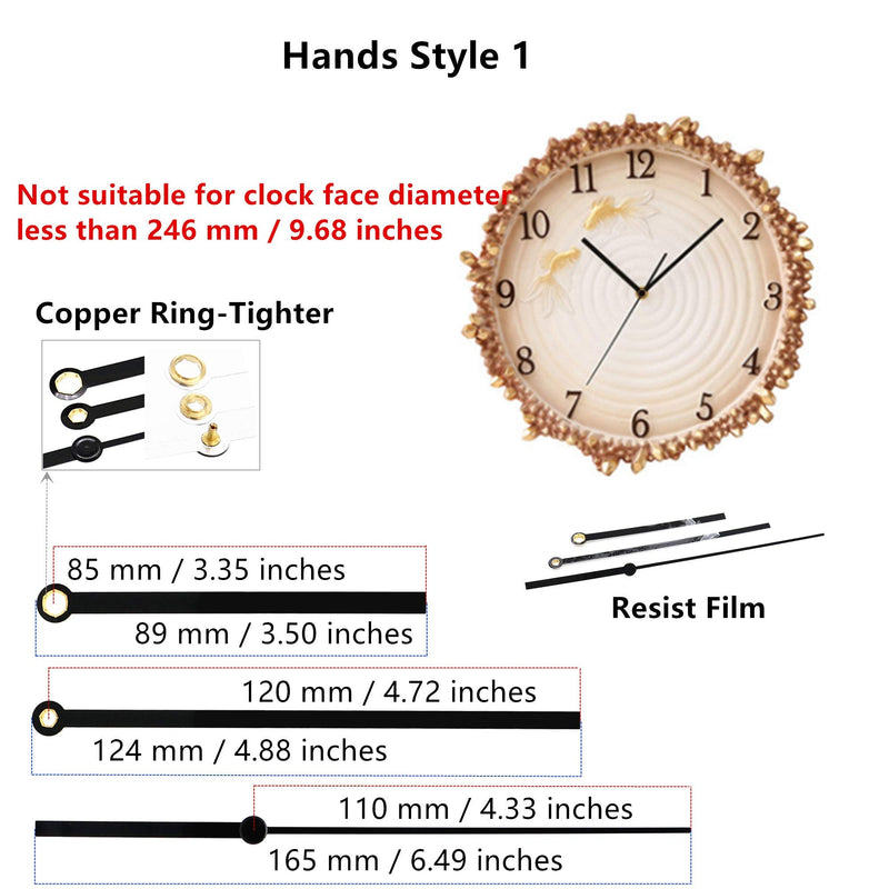Youngtown 12888 Pendulum Type Movement Step Clock Accessory Quartz DIY Movement Kits,1/2 Inch Maximum Dial Thickness, 9/10 Inch Total Shaft Length.